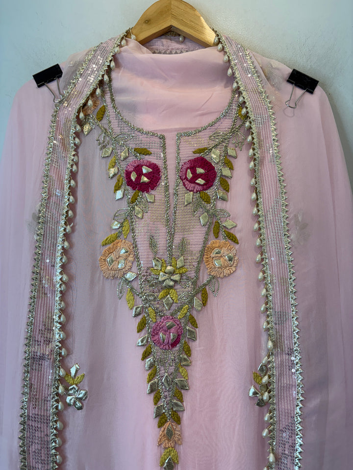 Afsana – Organza Zari Gotta Embellished Suit B20002