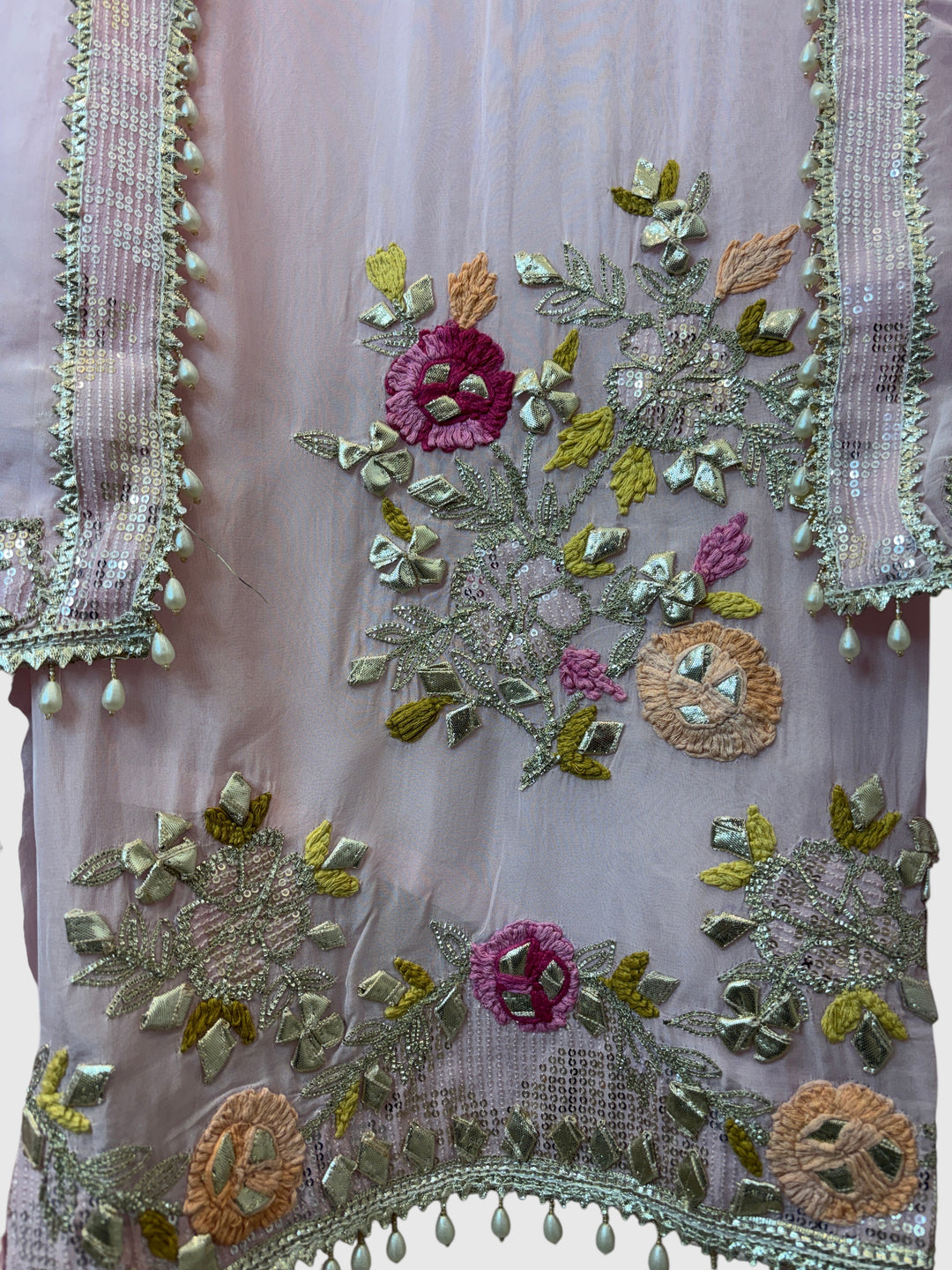 Afsana – Organza Zari Gotta Embellished Suit B20002