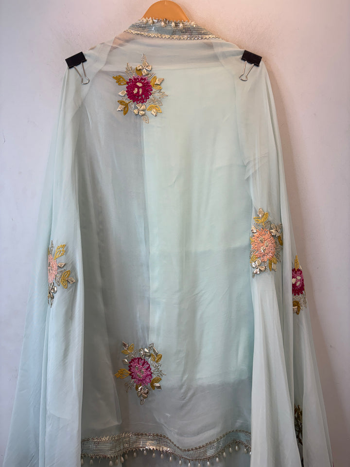 Afsana – Organza Zari Gotta Embellished Suit B20001