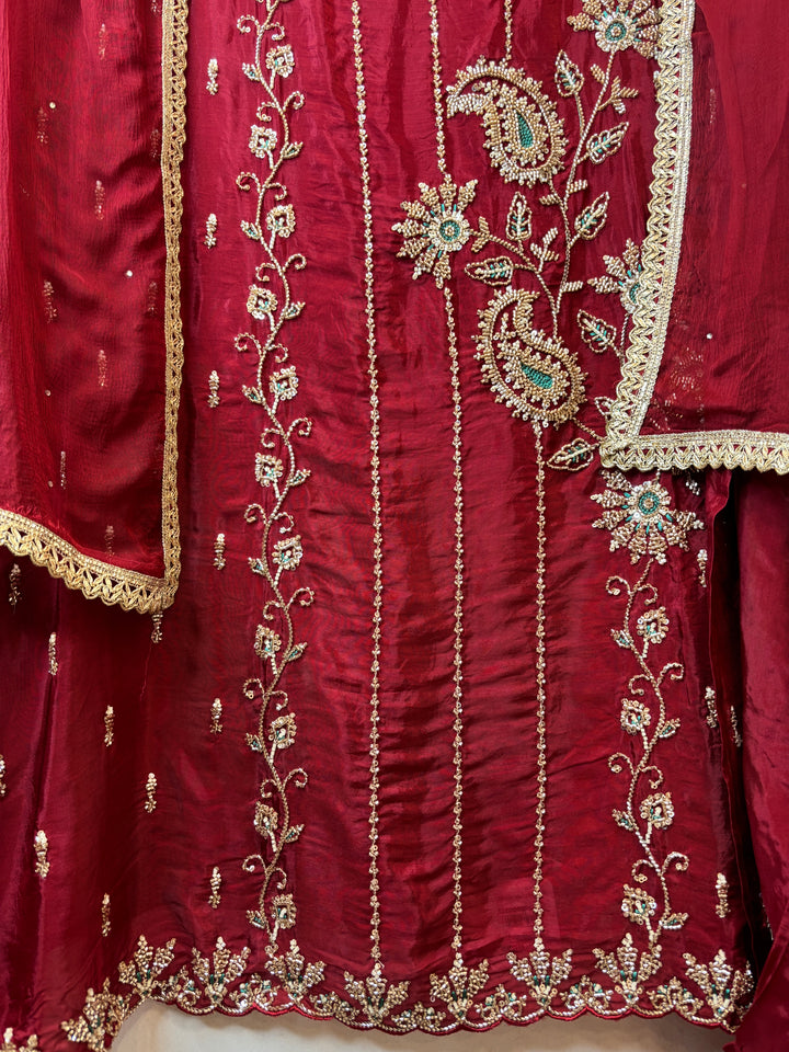 Aaira – Silk Organza Handwork Suit DBPF803