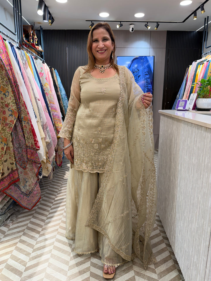 Zarvella – Crushed Tissue Sharara Set