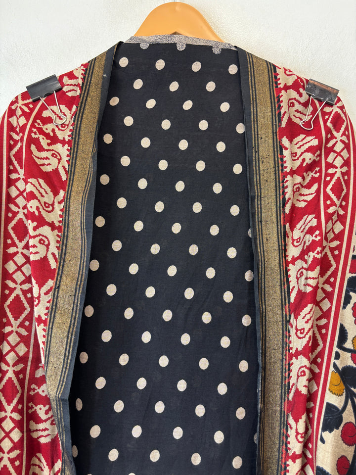 Mahira – Black Maheshwari Polka Dot Suit
