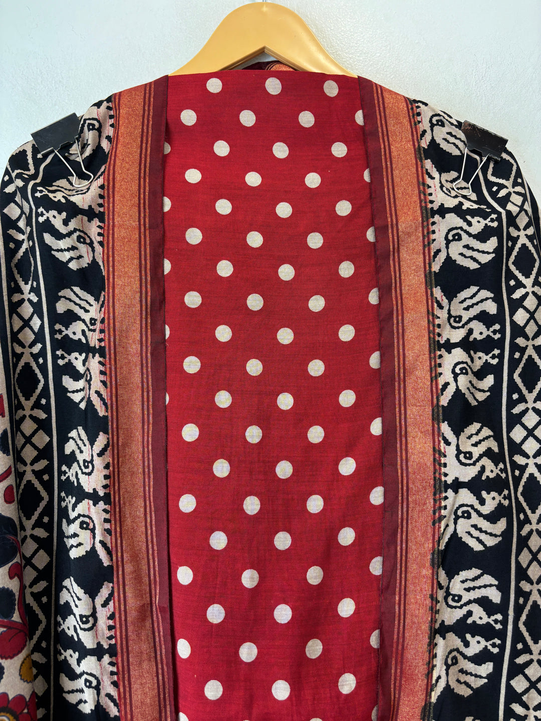 Mahira – Red Maheshwari Polka Dot Suit