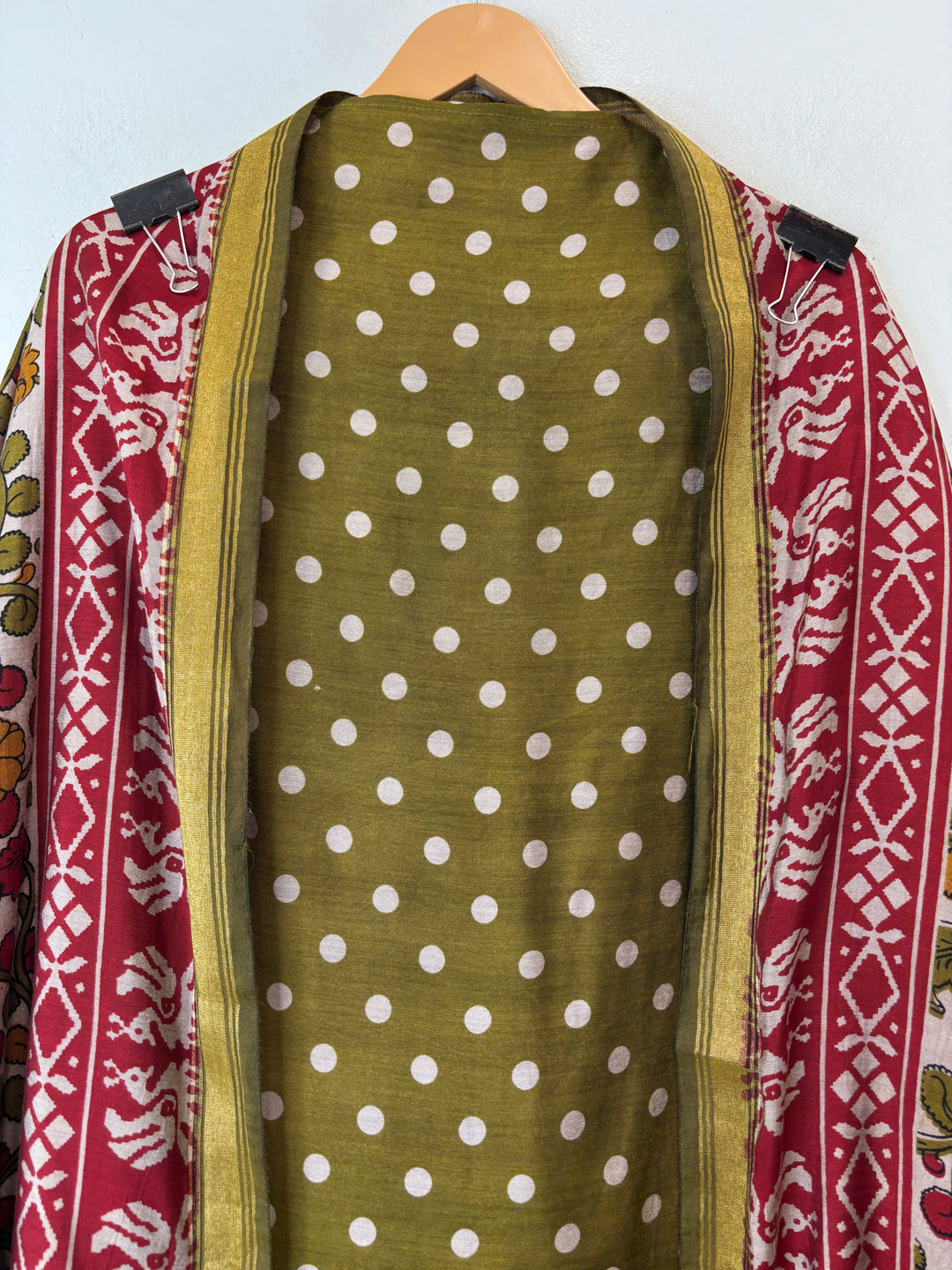 Mahira – Green Maheshwari Polka Dot Suit