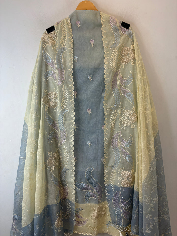Meher – Mul Chanderi Ombre Appliqué Suit DBPDD03