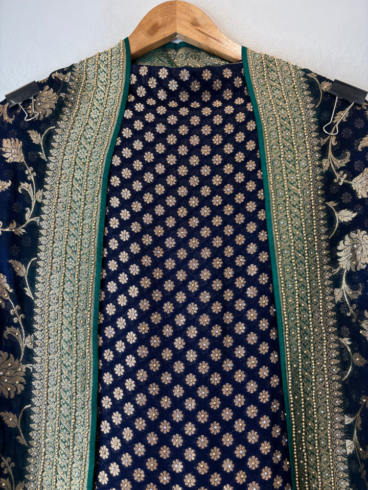 Meher – Pure Khadi Georgette Multi-Gold Suit DBPMN104