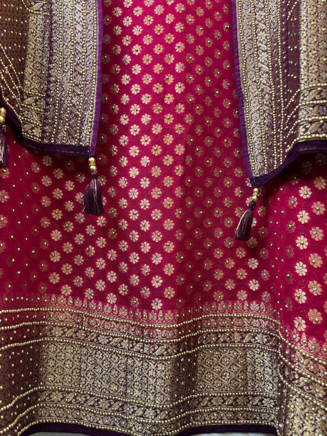 Meher – Pure Khadi Georgette Multi-Gold Suit DBPMN105