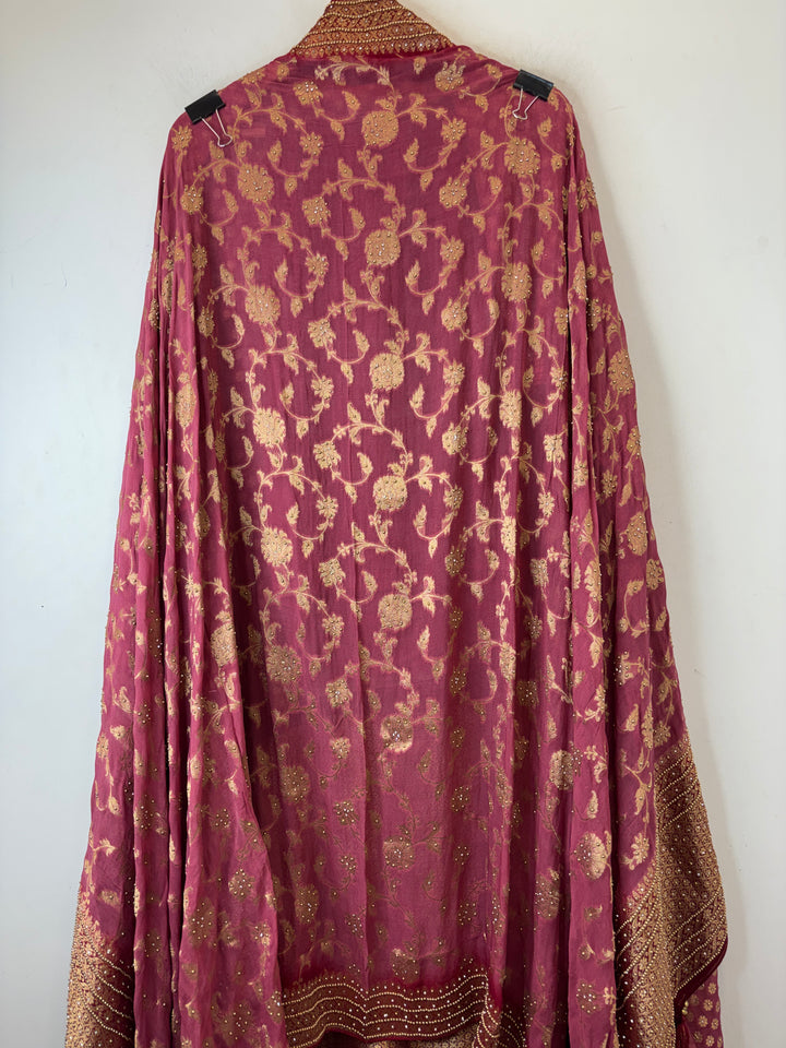 Meher – Pure Khadi Georgette Multi-Gold Suit DBPMN102