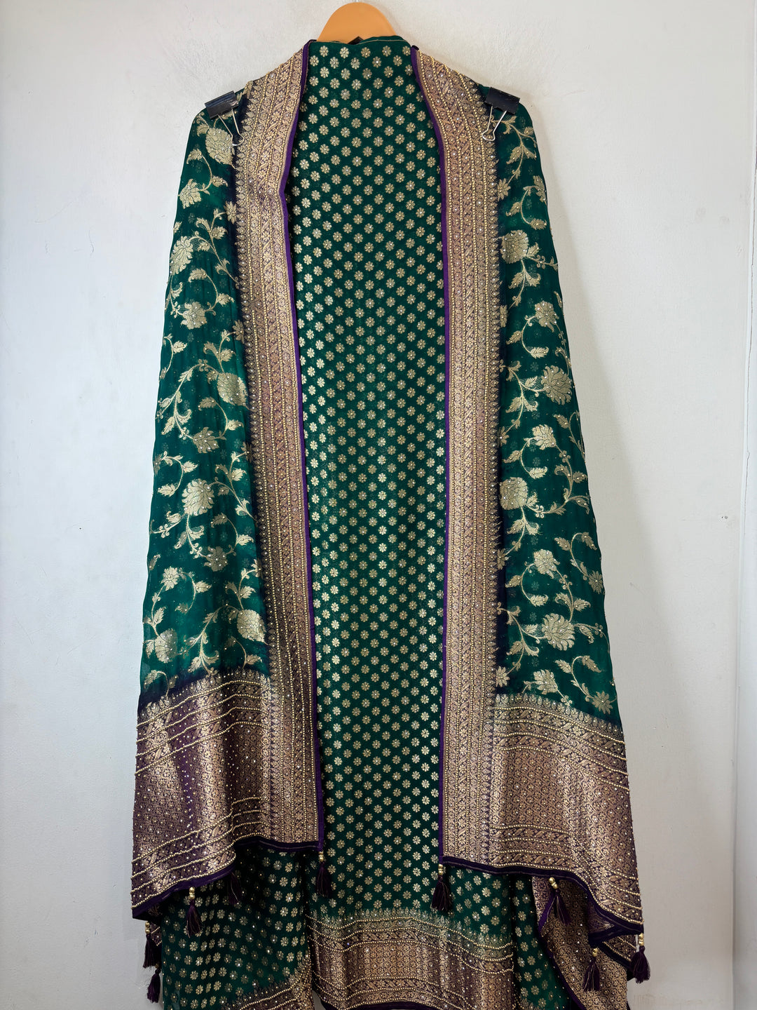 Meher – Pure Khadi Georgette Multi-Gold Suit DBPMN101