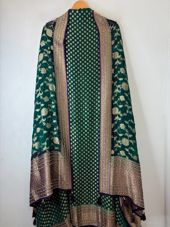 Meher – Pure Khadi Georgette Multi-Gold Suit DBPMN101