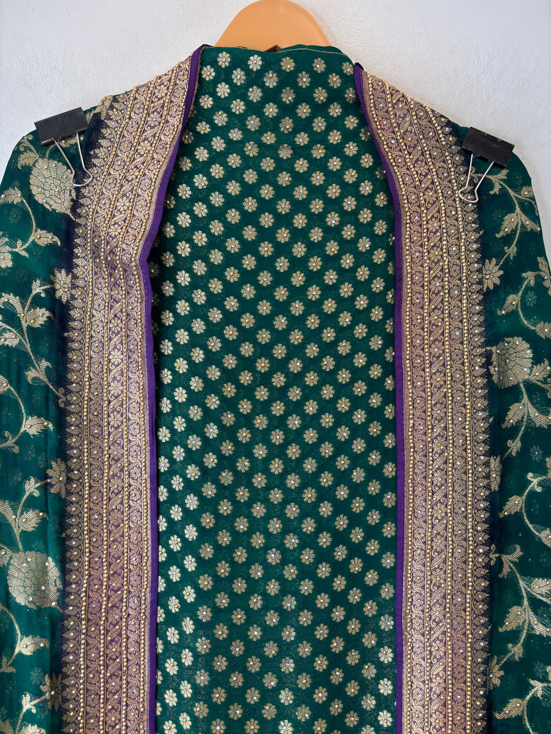 Meher – Pure Khadi Georgette Multi-Gold Suit DBPMN101