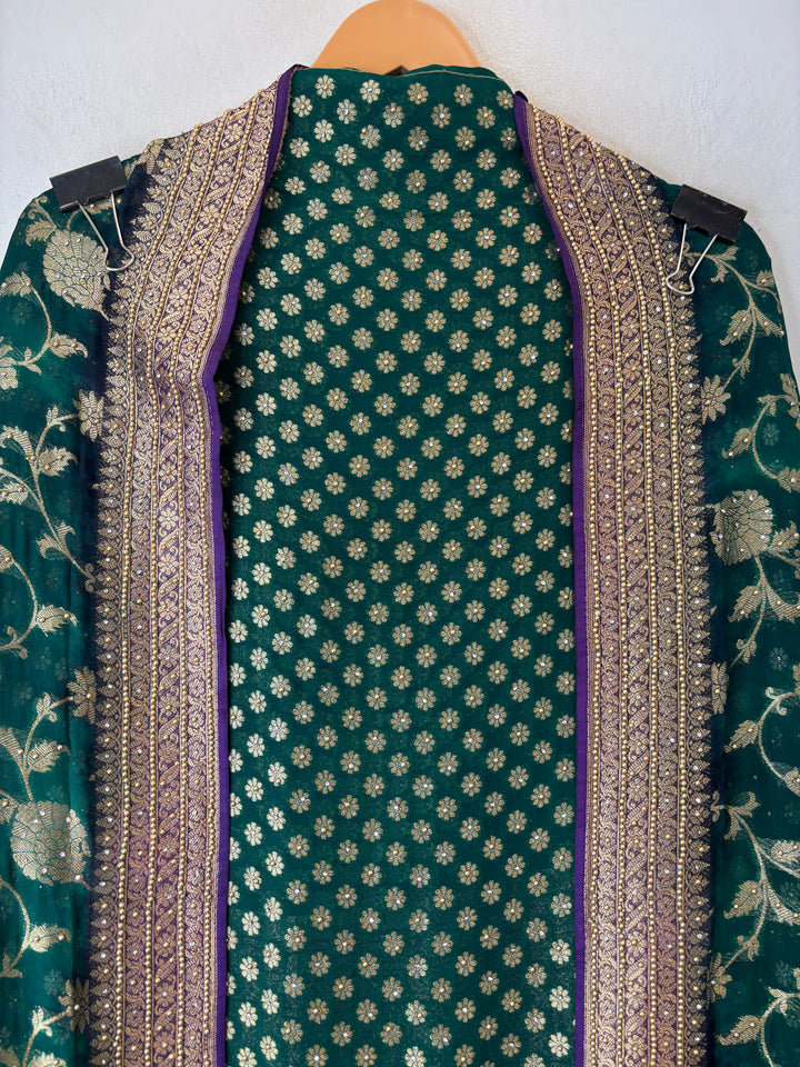 Meher – Pure Khadi Georgette Multi-Gold Suit DBPMN101