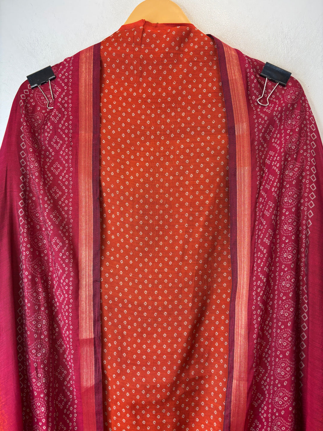 Mahira – Orange Maheshwari Ombre Bandhani Printed Suit