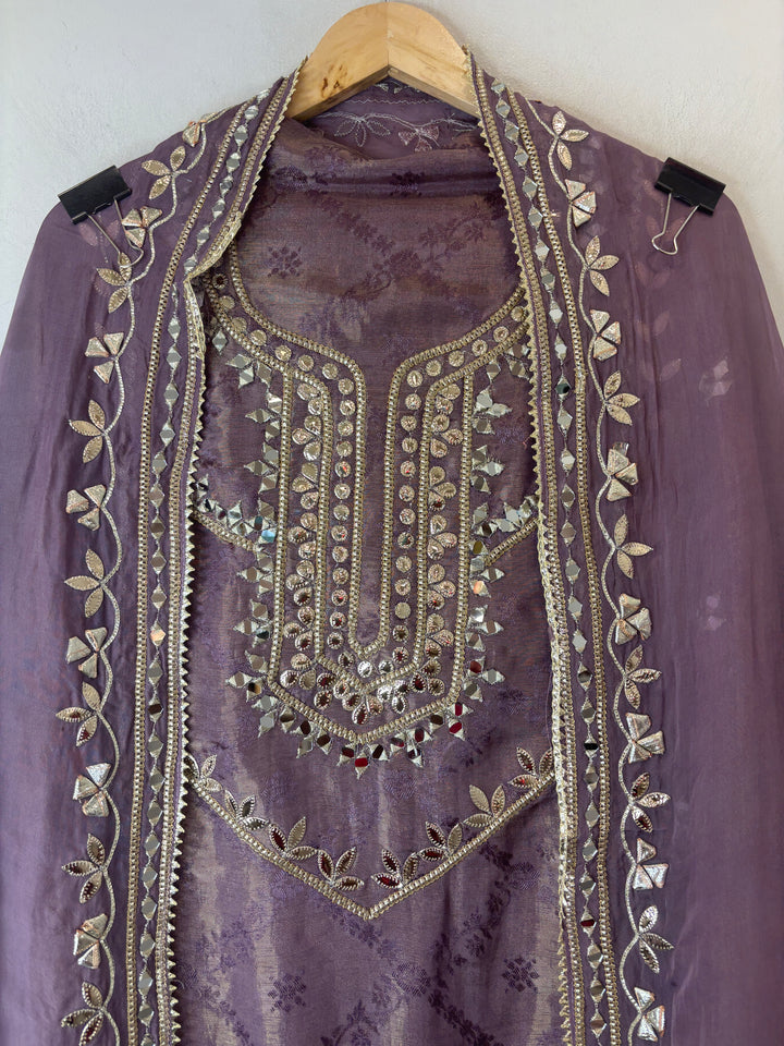 Zoya – Purple Tissue Gotta Mirror Work Ensemble