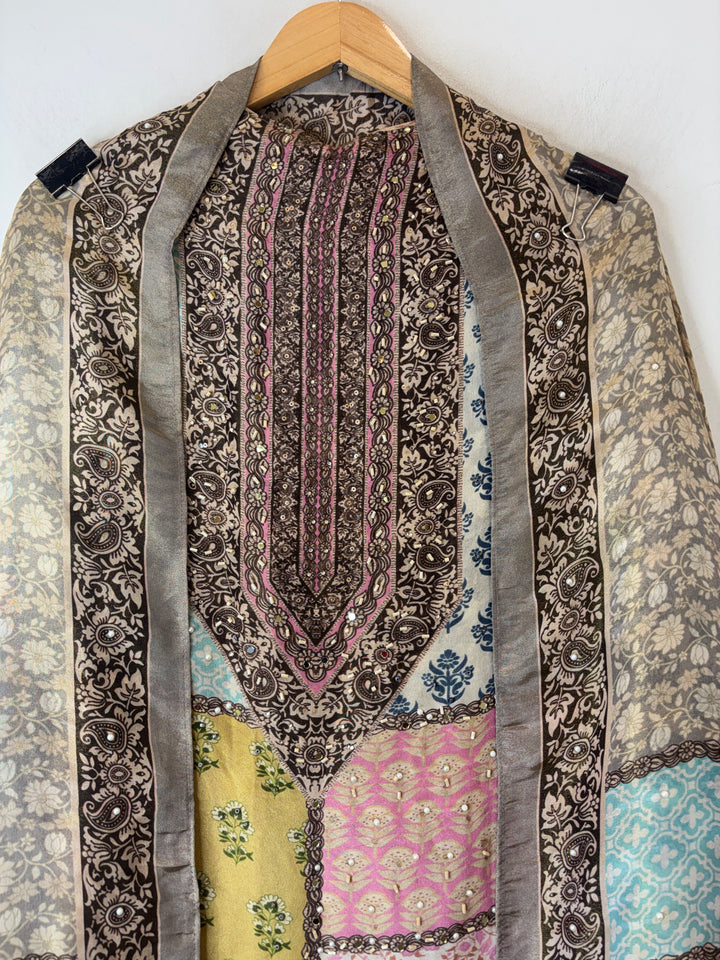 Meher – Tissue Digital Pearl Mirror Print Suit