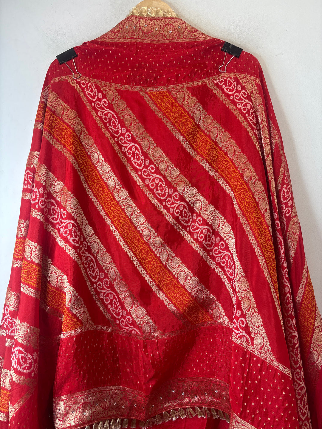 Noor – Orange Silk Banarasi Dabka Mirror Work Suit