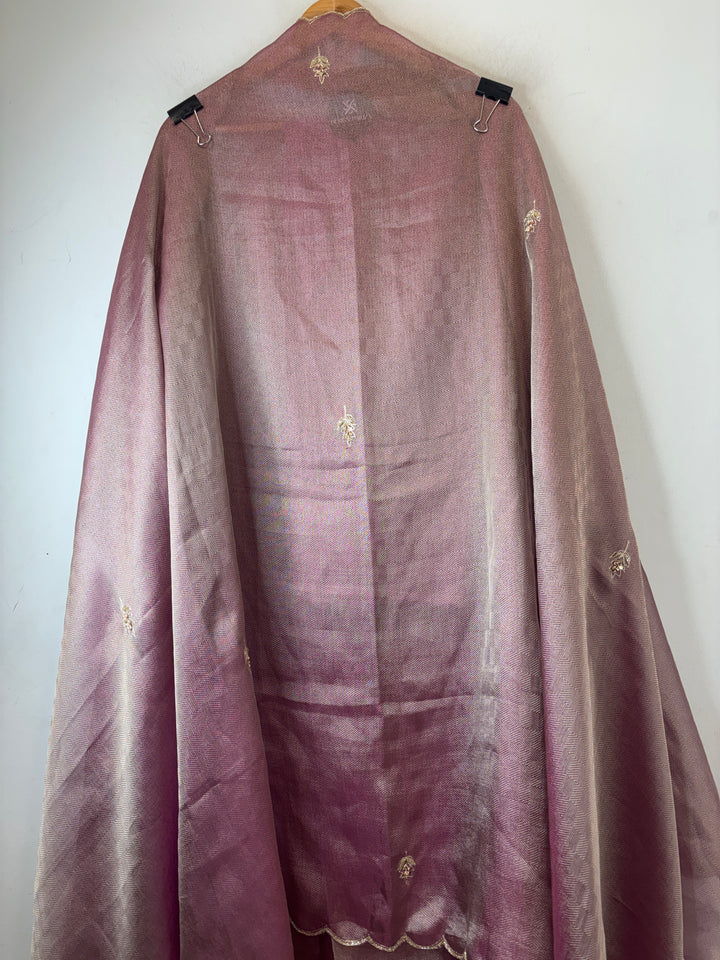 Alaya – Lavender Pink Twill Kanjivaram Sequin Dabka Suit