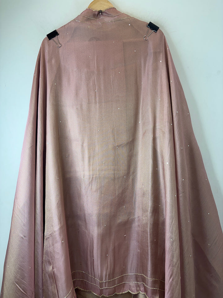 Blush Pink Pearl Cutdana Dabka Embellished Cocktail Suit