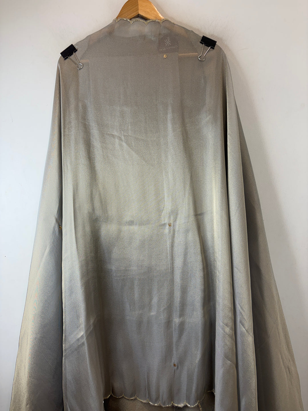 Sage Green Cutdana Dabka Pearl Embellished Suit