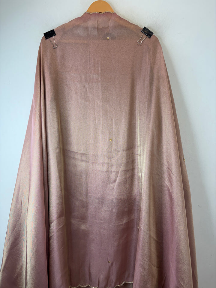 Dusky Rose Cutdana Dabka Pearl Embellished Suit