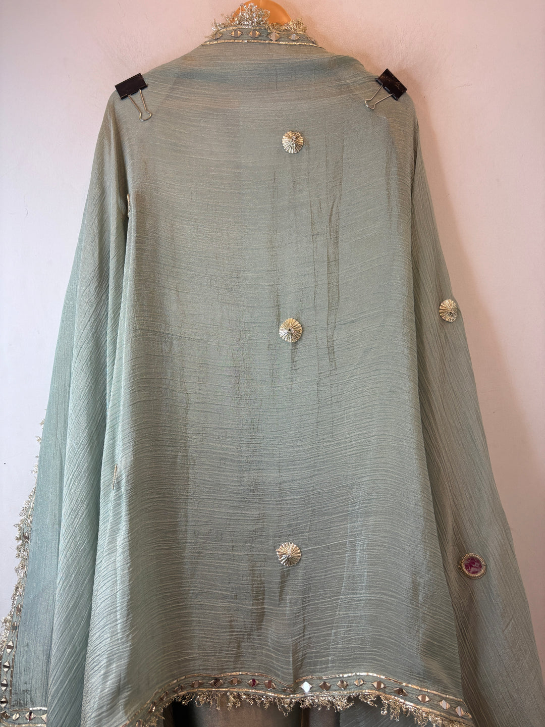 Zoya – Blue Twill Kanjivaram Mirror &amp; Gotta Suit