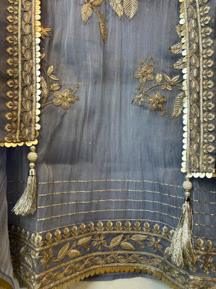 Zoya – Crush Tissue Dori Zari Stone Suit DBPRJ02