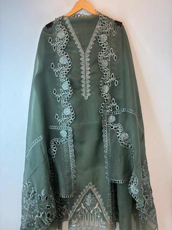 Inaya – Organza Tissue Laser Cut Sequin Suit DBPKL903
