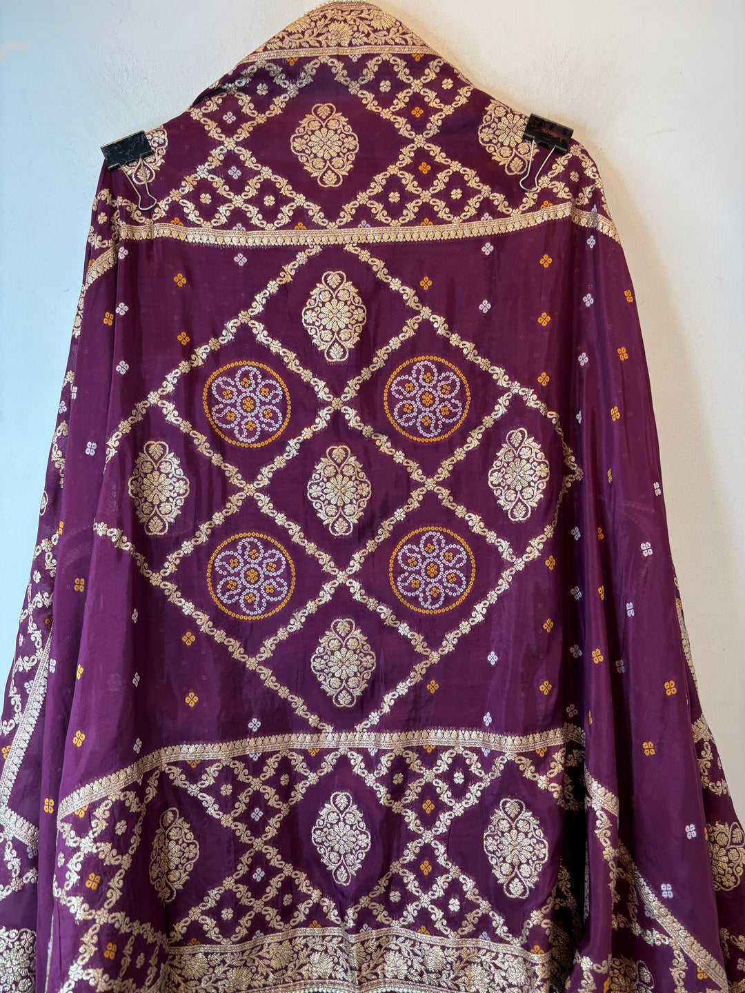Deep Purple Pure Silk Banarasi Embroidered Ensemble