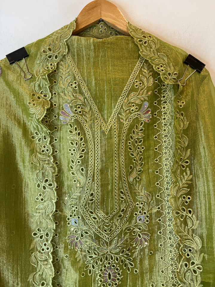 Crush Tissue Laser Cut Embroidered Suit DBPBB01