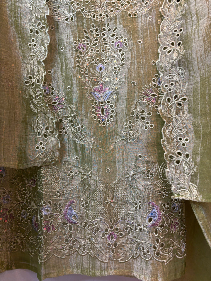 Crush Tissue Laser Cut Embroidered Suit DBPBB01