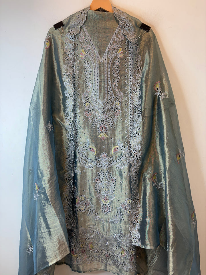 Crush Tissue Laser Cut Embroidered Suit DBPBB02