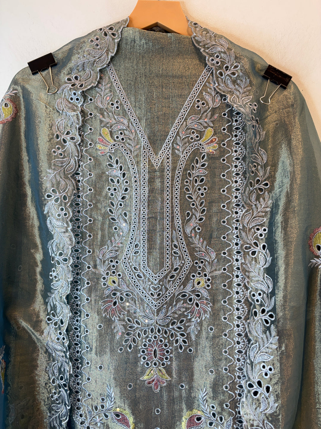 Crush Tissue Laser Cut Embroidered Suit DBPBB02