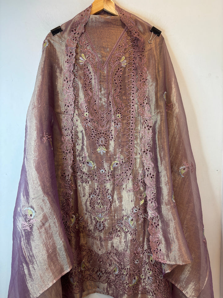 Crush Tissue Laser Cut Embroidered Suit DBPBB03