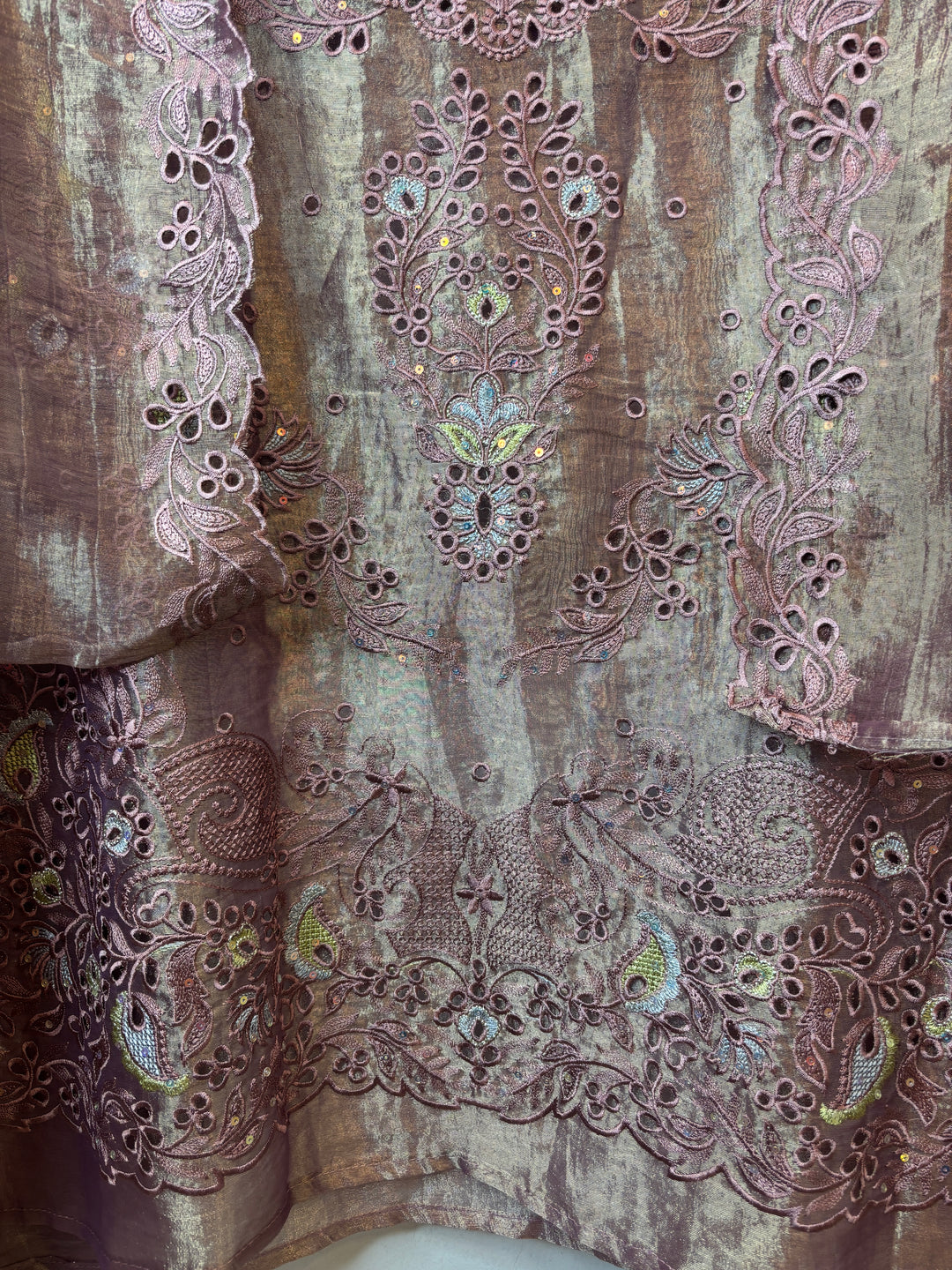Crush Tissue Laser Cut Embroidered Suit DBPBB03