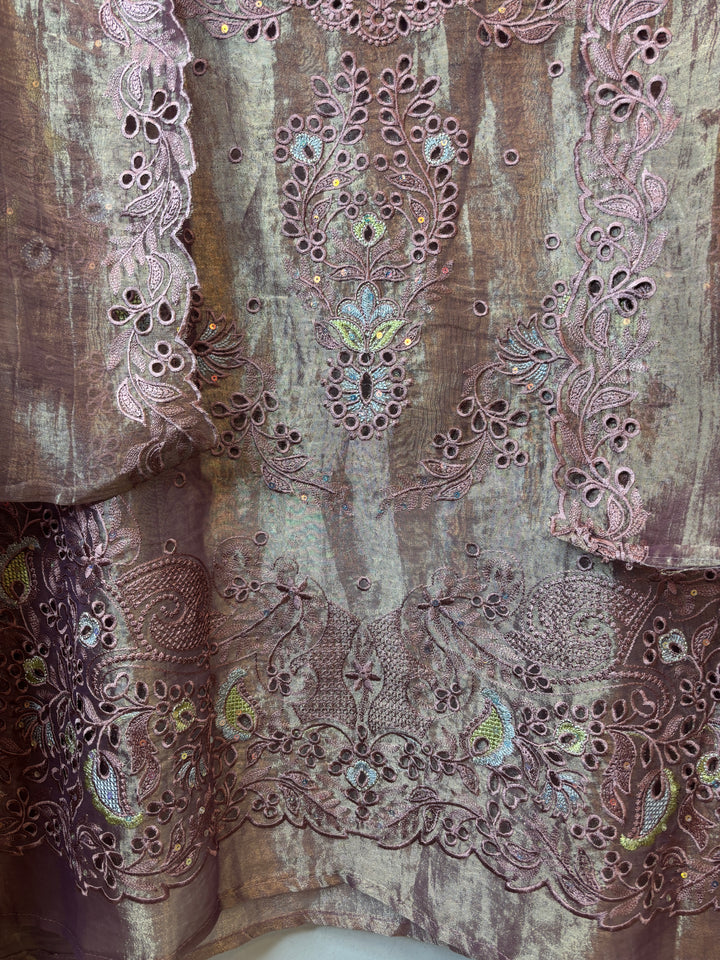 Crush Tissue Laser Cut Embroidered Suit DBPBB03