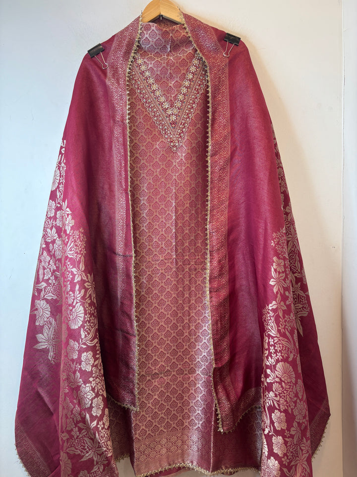 Brocade Tissue Embroidered Zari Suit DBPGG02