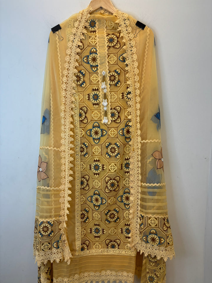 Ruhani – Crochet &amp; Organza Fusion Suit
