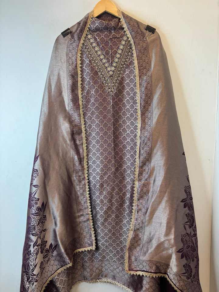 Brocade Tissue Embroidered Zari Suit DBPGG03
