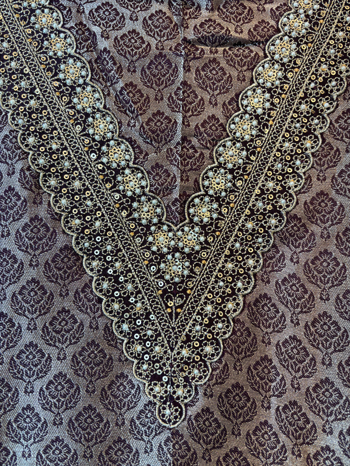 Brocade Tissue Embroidered Zari Suit DBPGG03