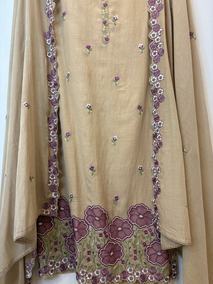 Nayra – Embroidered Mul Cotton Suit