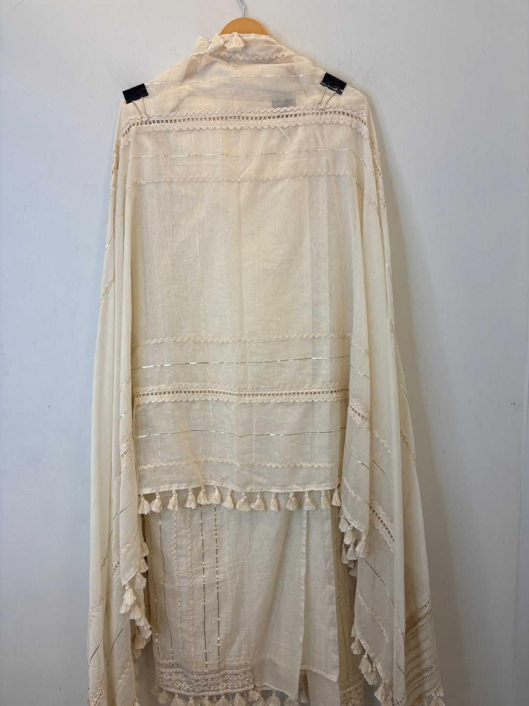 Amaira – Mul Cotton Suit with Foil, Gota &amp; Jute Thread Embroidery