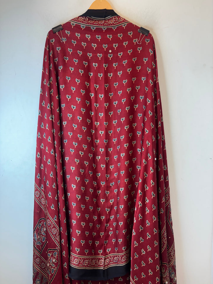 Aarohi – Ajrakh Modal Silk Handwork Ensemble DBPVV201