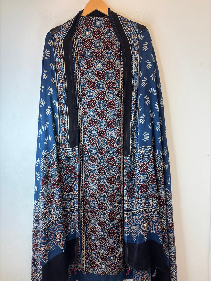 Meher – Ajrakh Mirror &amp; Sequin Modal Silk Ensemble