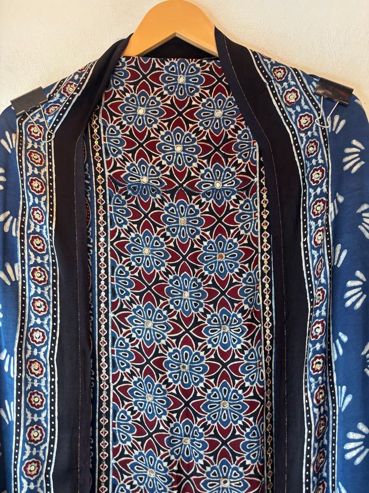 Meher – Ajrakh Mirror &amp; Sequin Modal Silk Ensemble