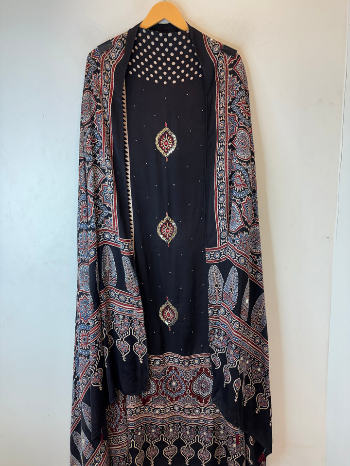 Meher – Ajrakh Modal Silk Handcrafted Ensemble