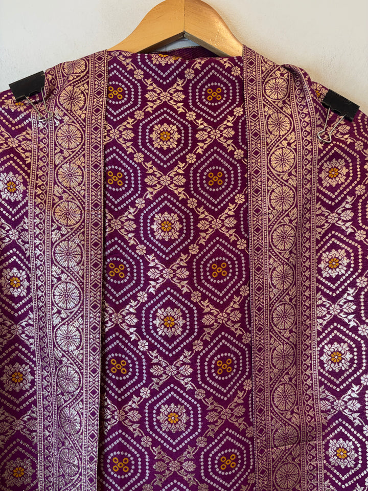 Zara – Purple Dola Silk Banarasi Woven Ensemble