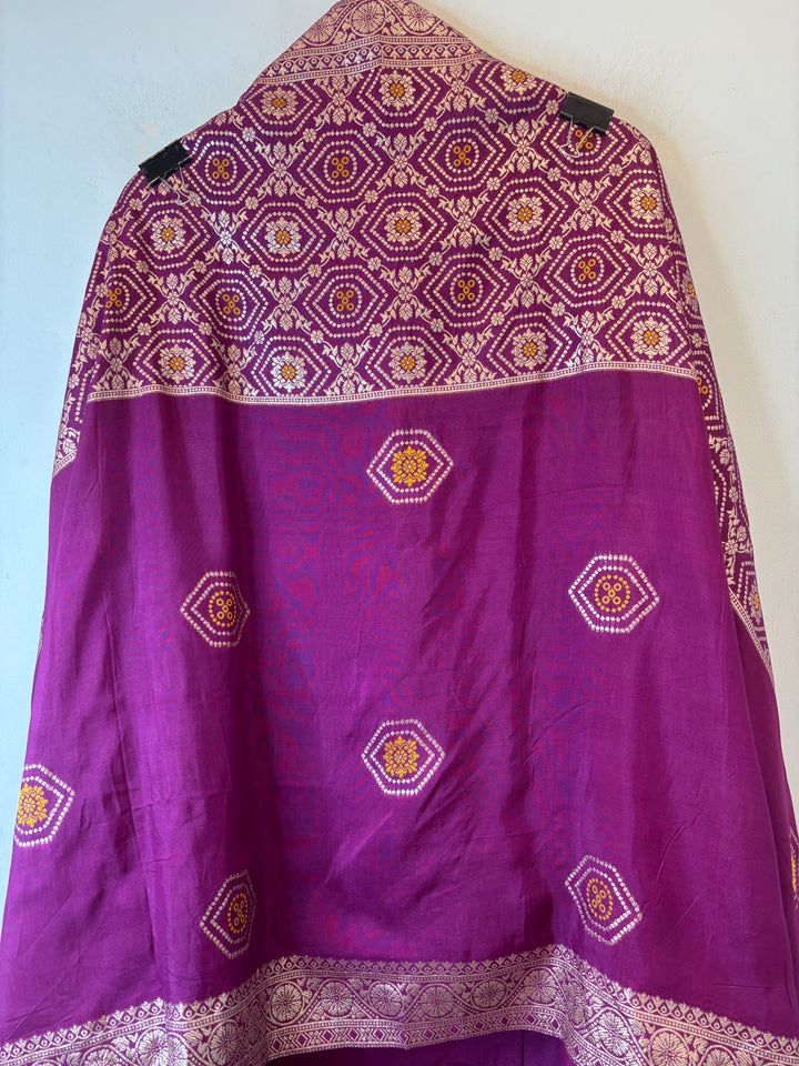 Zara – Purple Dola Silk Banarasi Woven Ensemble