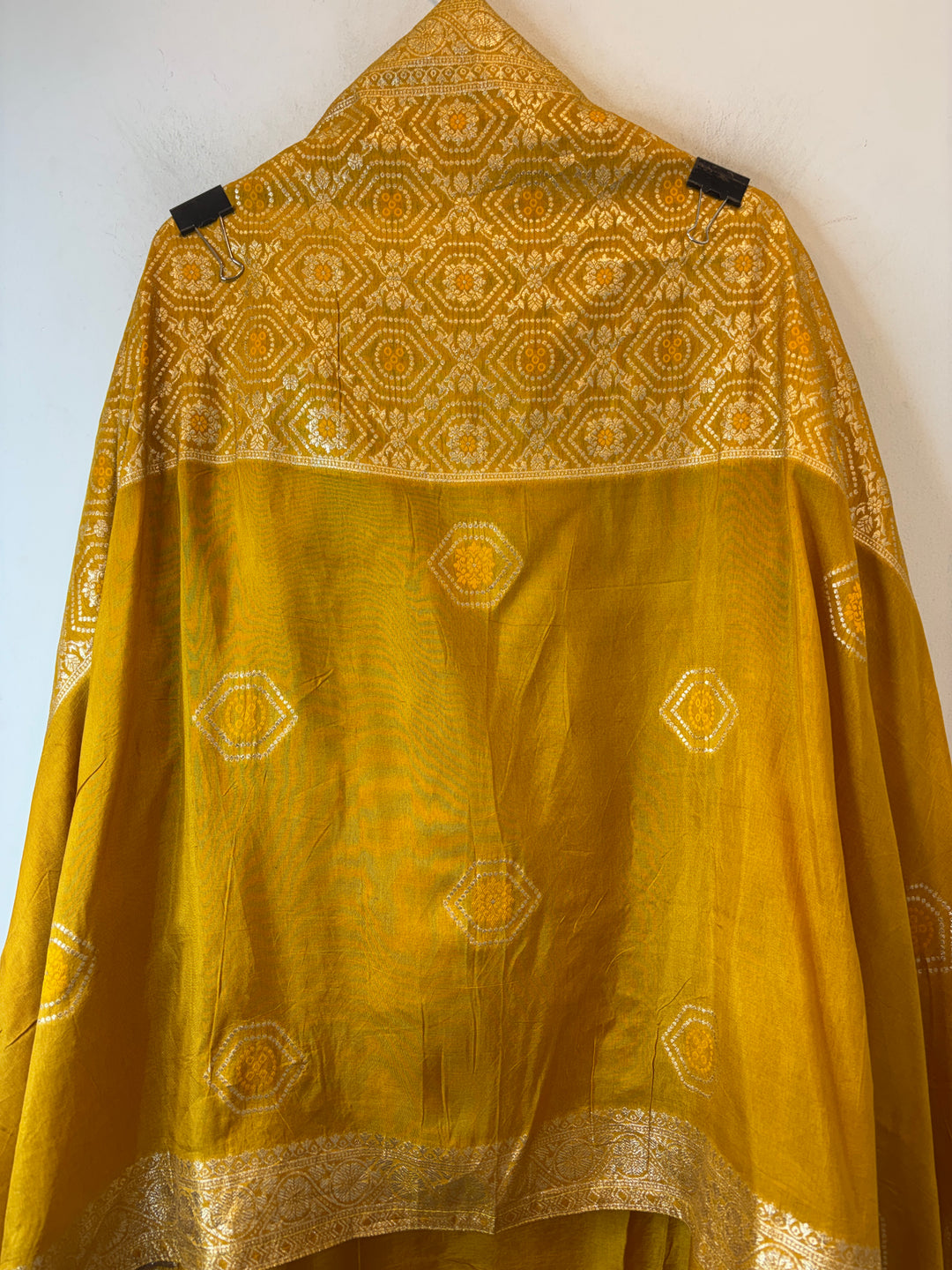 Zara – Mustard Yellow Dola Silk Banarasi Woven Ensemble