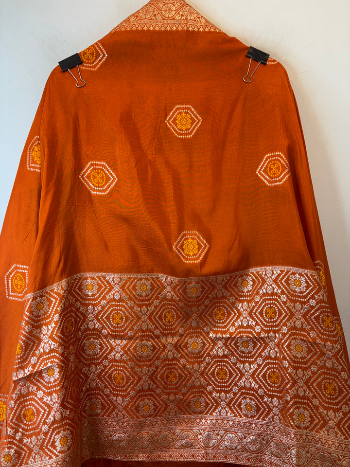 Zara – Orange Dola Silk Banarasi Woven Ensemble