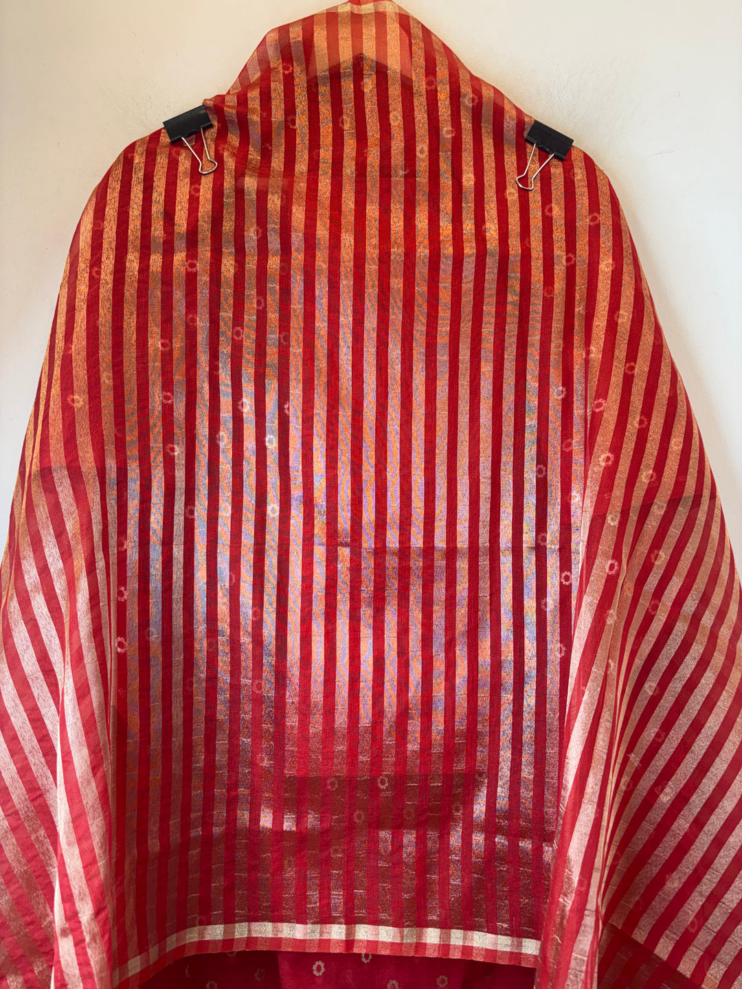 Aanya – Red Pure Mul Chanderi Zari Woven Unstitched Suit